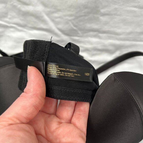 House Of Desire Womens 1X/2X Black Bra and Bikini Lingerie Set - Picture 6 of 8